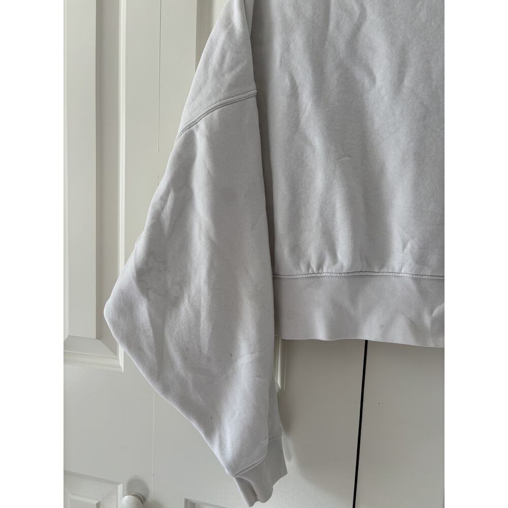 Nike White Crop Sweatshirt S with Front Stain - Picture 7 of 7